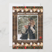 Cartes Pour Fêtes Annuelles Collage photo de Noël Rustique (Devant)