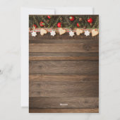 Cartes Pour Fêtes Annuelles Collage photo de Noël Rustique (Dos)