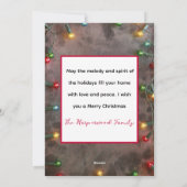 Cartes Pour Fêtes Annuelles collage photo de Noël simple et élégant pour la fa (Dos)