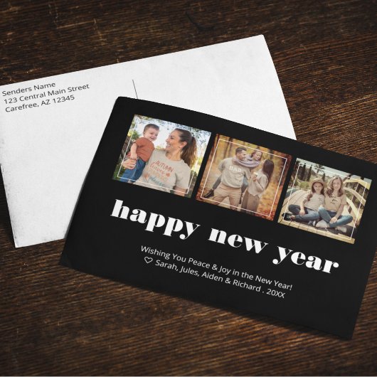 Cartes Pour Fêtes Annuelles Collage photo de vacances Moderne