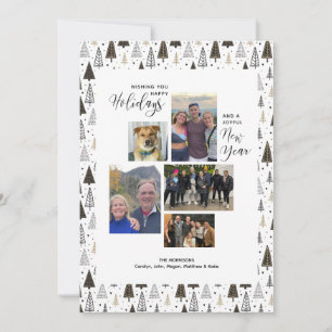 Cartes Pour Fêtes Annuelles Collage photo de vacances modernes du Nouvel An de