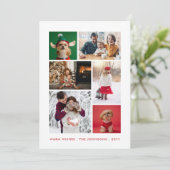 Cartes Pour Fêtes Annuelles Collage photo d'hiver (Debout devant)