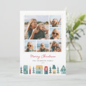 Cartes Pour Fêtes Annuelles Collage photo du village de Noël (Debout devant)