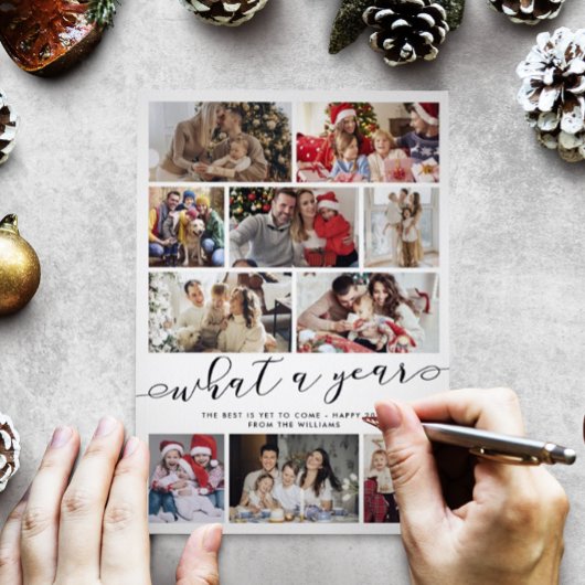 Cartes Pour Fêtes Annuelles Collage photo d'une année incroyable