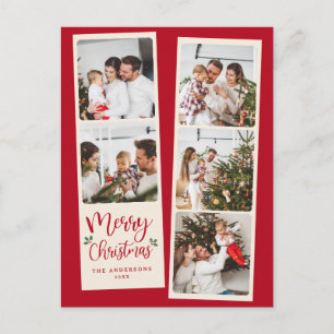 Cartes Pour Fêtes Annuelles Collage photo élégant de Noël moderne 5