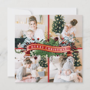 Cartes Pour Fêtes Annuelles Collage photo et message Noël