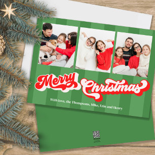 Cartes Pour Fêtes Annuelles Collage photo Green Joyer Noël