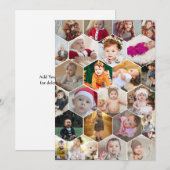 Cartes Pour Fêtes Annuelles Collage photo Hexagon (Devant / Derrière)