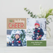 Cartes Pour Fêtes Annuelles Collage photo Holiday Cheer 2 (Debout devant)