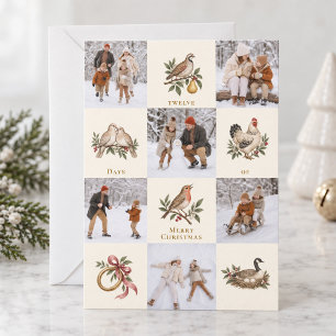 Cartes Pour Fêtes Annuelles Collage photo joyeux de douze jours de Noël
