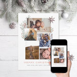 Cartes Pour Fêtes Annuelles Collage photo Juniper<br><div class="desc">5 zones photo dans différentes orientations; blanc "cadre" peut être changé à n'importe quelle couleur dans l'éditeur; Choisissez vos propres polices aussi! Ajoutez un message au dos ou plusieurs photos si vous le souhaitez.</div>