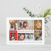 Cartes Pour Fêtes Annuelles Collage photo minimal (Debout devant)