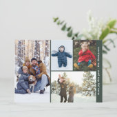 Cartes Pour Fêtes Annuelles Collage photo minimale (Debout devant)