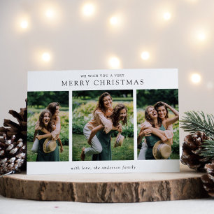 Cartes Pour Fêtes Annuelles Collage photo minimaliste Noël moderne