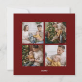 Cartes Pour Fêtes Annuelles Collage photo moderne 5 | Noël (Dos)