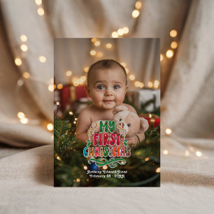 Cartes Pour Fêtes Annuelles Collage photo "Mon premier Noël"
