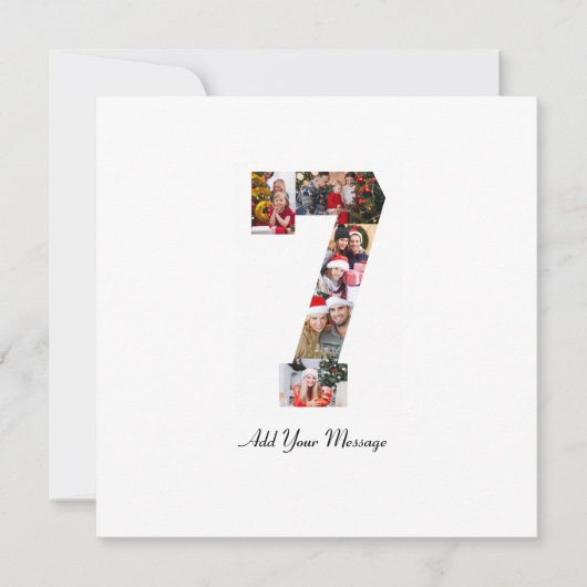 Cartes Pour Fêtes Annuelles Collage photo noir et blanc numéro 7 (Devant)