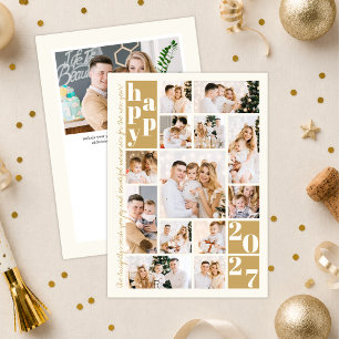 Cartes Pour Fêtes Annuelles Collage photo Nouvelle Année 2027 14