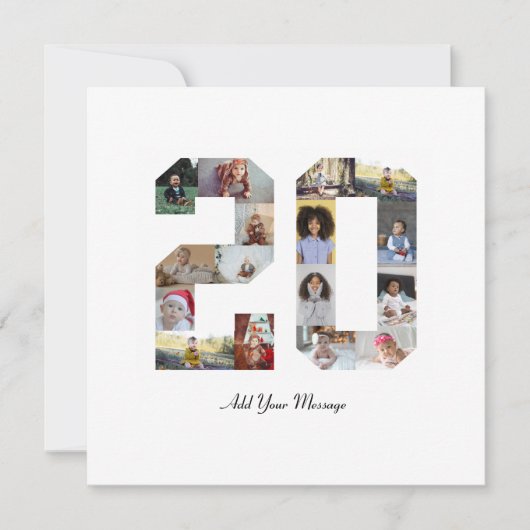 Cartes Pour Fêtes Annuelles Collage photo numéro 20 (Devant)