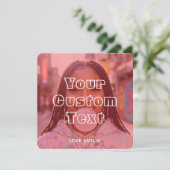 Cartes Pour Fêtes Annuelles Collage Photo Personnalisé Moderne Texte Rétro Rou (Debout devant)