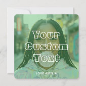 Cartes Pour Fêtes Annuelles Collage Photo Personnalisé Moderne Texte Rétro Ver (Devant)