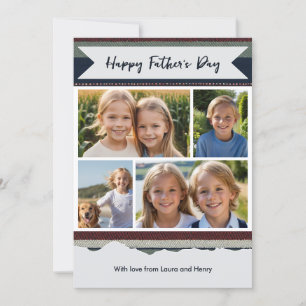 Cartes Pour Fêtes Annuelles Collage photo personnalisé pour la fête des pères