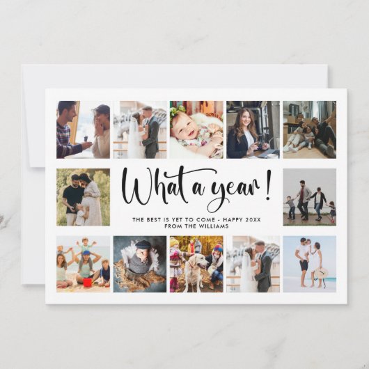Cartes Pour Fêtes Annuelles Collage photo Quelle année moderne (Devant)