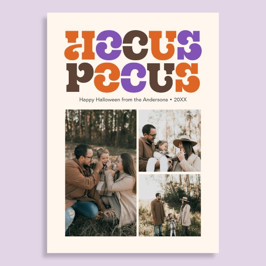 Cartes Pour Fêtes Annuelles Collage photo rétro Halloween Hocus Pocus