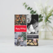 Cartes Pour Fêtes Annuelles Collage photo rouge vertical de Noël (Debout devant)