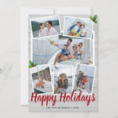 Cartes Pour Fêtes Annuelles Collage photo rustique gris simple Joyeux jours fé (Devant)