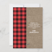 Cartes Pour Fêtes Annuelles Collage photo rustique Oh Deer Plaid (Dos)