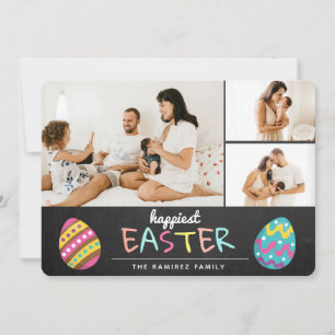 Cartes Pour Fêtes Annuelles Collage photo tableau noir pastel Pâques la plus h