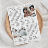 Cartes Pour Fêtes Annuelles Collage photo unique de Noël du journal