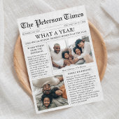 Cartes Pour Fêtes Annuelles Collage photo unique de Noël du journal