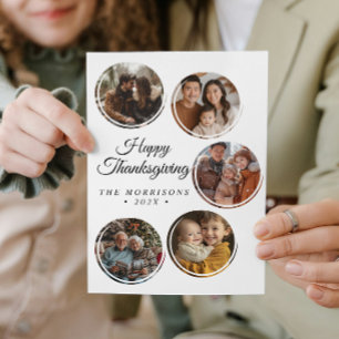 Cartes Pour Fêtes Annuelles Collage rond 4 Bon thanksgiving photos