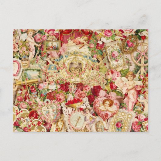 Cartes Pour Fêtes Annuelles Collage vintage Valentine (Devant)