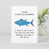 Cartes Pour Fêtes Annuelles Colleague Bestie Funny Fish Appréciation Card (Debout devant)