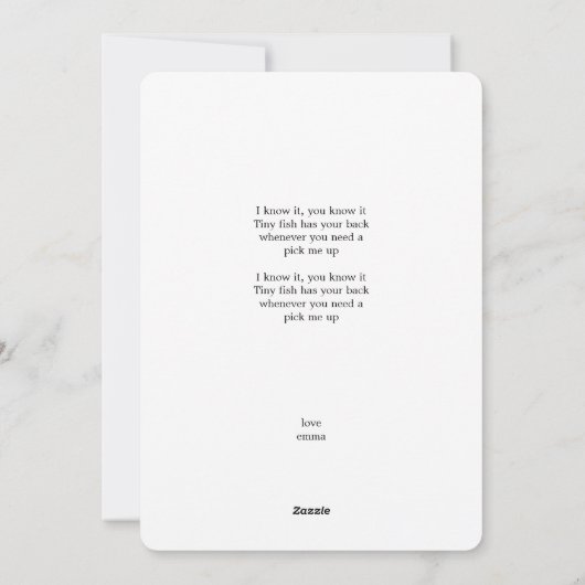 Cartes Pour Fêtes Annuelles Colleague Bestie Funny Fish Appréciation Card (Dos)