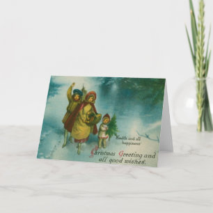 Cartes Pour Fêtes Annuelles Collecte d'arbres de Noël anciens