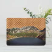 Cartes Pour Fêtes Annuelles Collecte Editable Mountain Lake Custom (Debout devant)