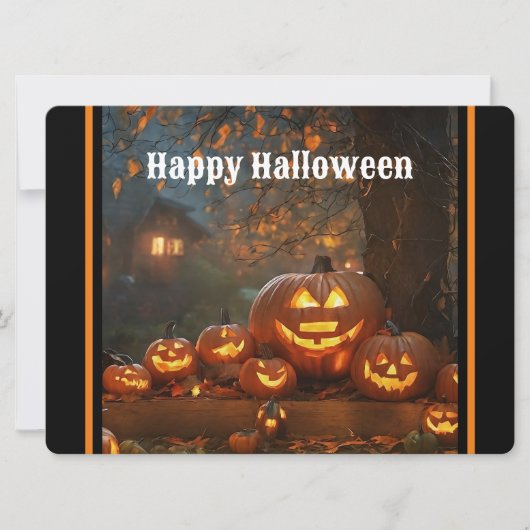 Cartes Pour Fêtes Annuelles Collection de citrouilles de famille Halloween (Devant)