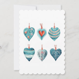 Cartes Pour Fêtes Annuelles Collection de décorations de coeur de Noël