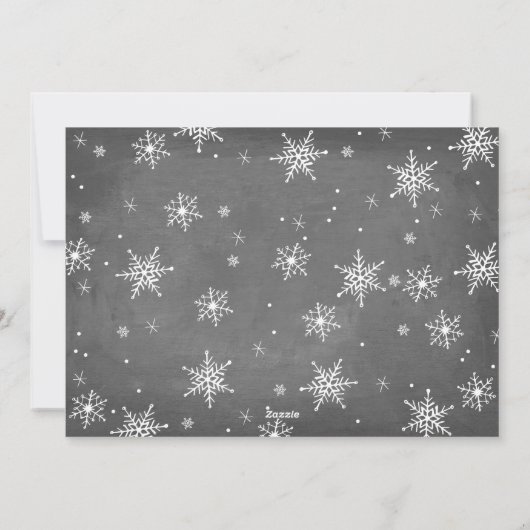 Cartes Pour Fêtes Annuelles Collection de flocons de neige dessinés (Dos)