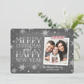 Cartes Pour Fêtes Annuelles Collection de flocons de neige dessinés (Debout devant)