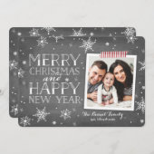 Cartes Pour Fêtes Annuelles Collection de flocons de neige dessinés (Devant / Derrière)