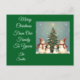 Cartes Pour Fêtes Annuelles Collection de Noël de famille Festive Snowman