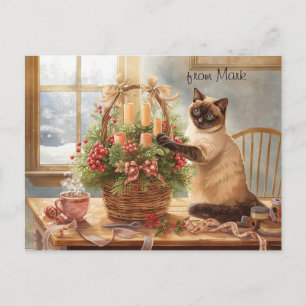 Cartes Pour Fêtes Annuelles Collection de Noël de la fleuriste féline conforta