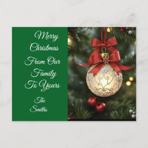 Cartes Pour Fêtes Annuelles Collection élégante d'ornement de Noël avec Bow ro