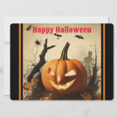 Cartes Pour Fêtes Annuelles Collection Halloween Citrouille éffrayant (Devant)