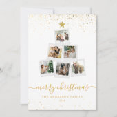 Cartes Pour Fêtes Annuelles Collection photo d'arbre de Noël moderne (Devant)